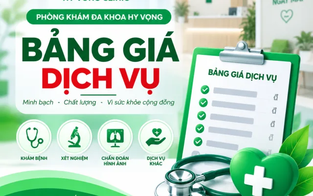 BẢNG GIÁ DỊCH VỤ