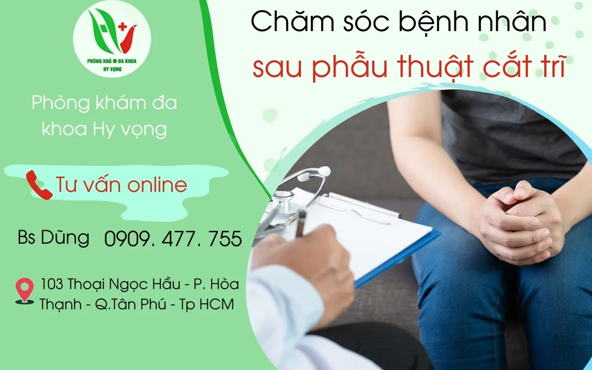 Những điều nên làm sau phẫu thuật cắt trĩ