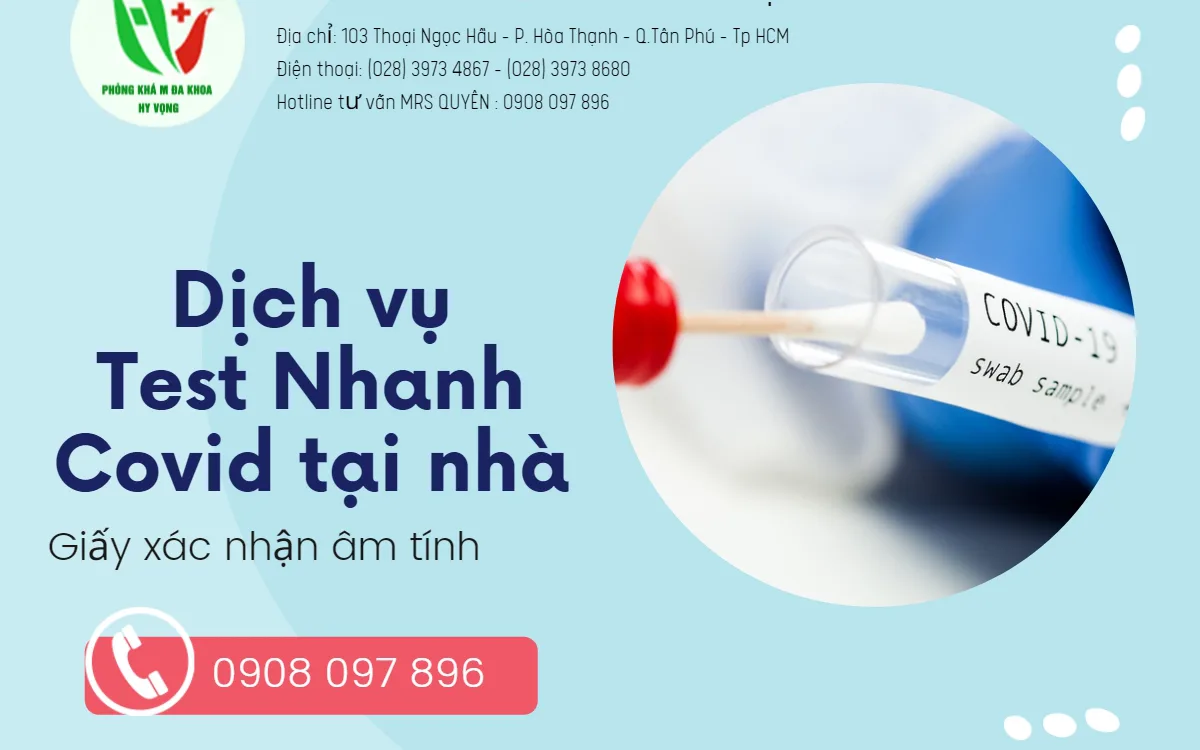 Dịch vụ Lấy mẫu Xét Nghiệm Virus và test nhanh (COVID-19) tại nhà TP HCM