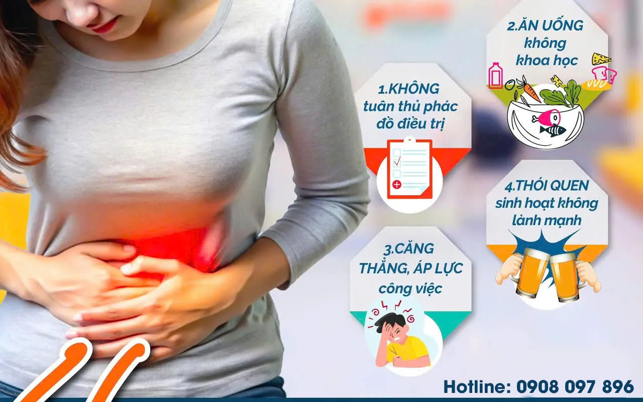 4 Nguyên Nhân Phổ Biến Khiến Đau Dạ Dày Tái Phát